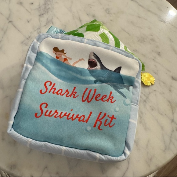 Shark Week Survival Kit Cosmetic Bag - Blue - Picture 2 of 10